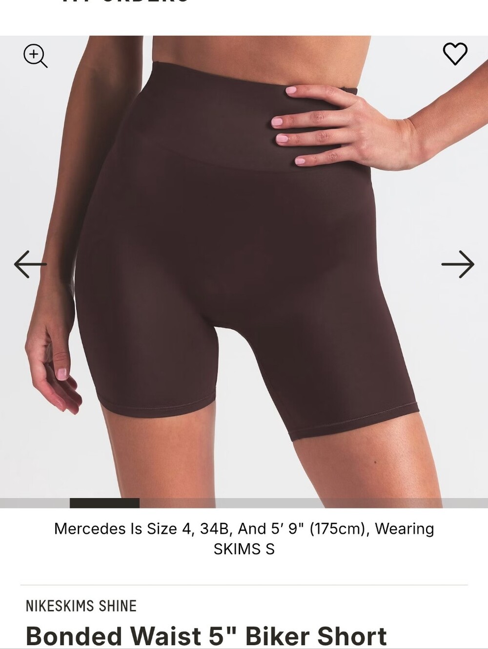 SKIMS Bonded Waist 5" Biker Short - Phoenix
